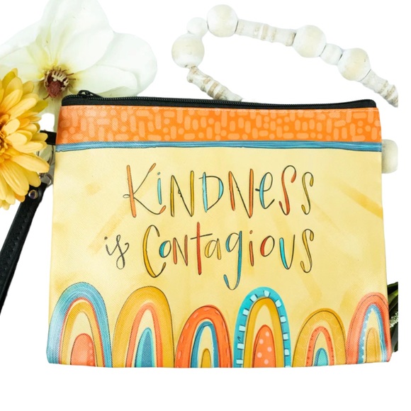 NWT Kindness Is Contagious Make Up Bag - Picture 1 of 5